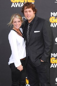Matthew Stafford at arrivals for 2nd Annual Cartoon Network Hall of Game Awards, Barker Hangar, Santa Monica, CA February 18, 2012. Photo By: Elizabeth Goodenough/Everett Collection
