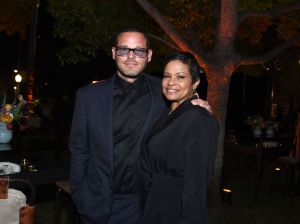 Justin Chambers and wife Keisha Chambers at the premiere of 'The Offer' held at Paramount Pictures Studio on April 20th, 2022 in Los Angeles, California. (Photo by Gilbert Flores/Variety/Penske Media via Getty Images)