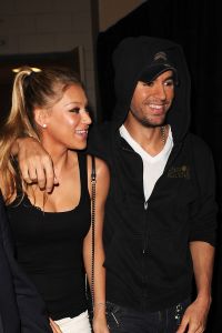 SUNRISE, FL - DECEMBER 08: Anna Kournikova and Enrique Iglesias attend the Y100's Jingle Ball 2012 at the BB&T Center on December 8, 2012 in Miami. (Photo by Larry Marano/Getty Images for Jingle Ball 2012)